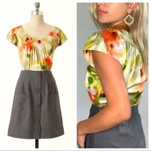 Anthropologie Multicolor Top and Gray Skirt Dress